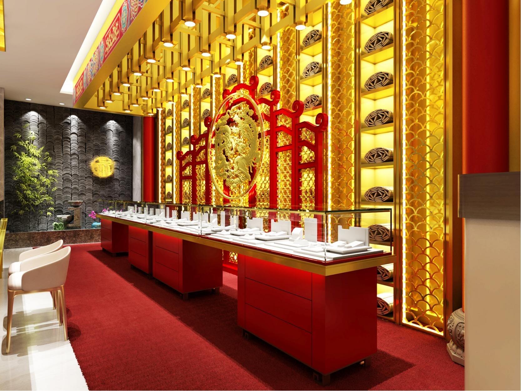 Jewelry lighting case of Linquan Laomiao