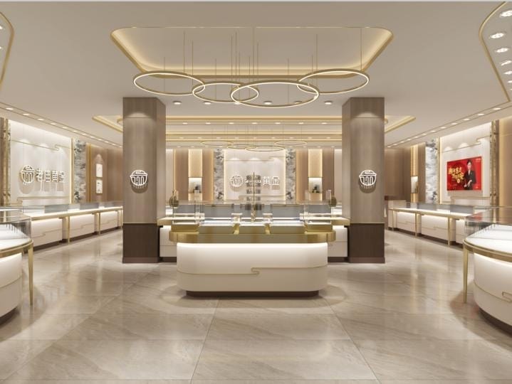 The jewelry lighting case of Laomiao on Jianshe West Road in Yanzhou, Jining